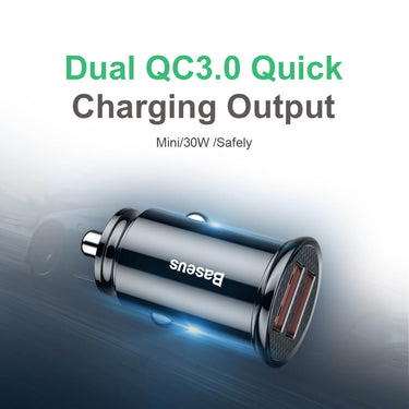The Circular Plastic A+A 30W Dual QC3.0 Quick Car Charger